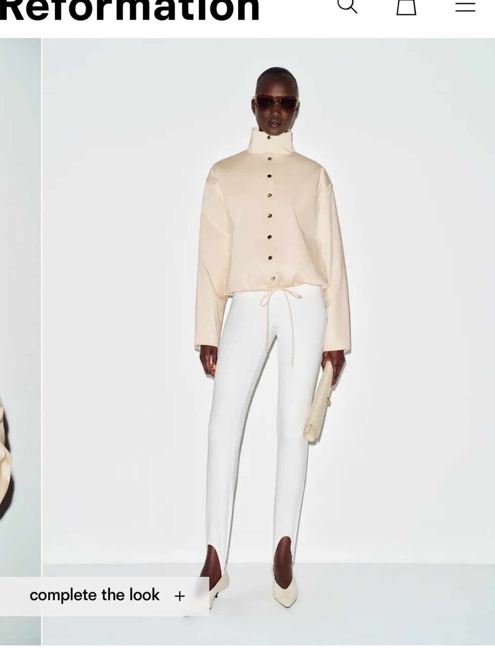 NWT - Reformation Lennon Jacket Cream Small